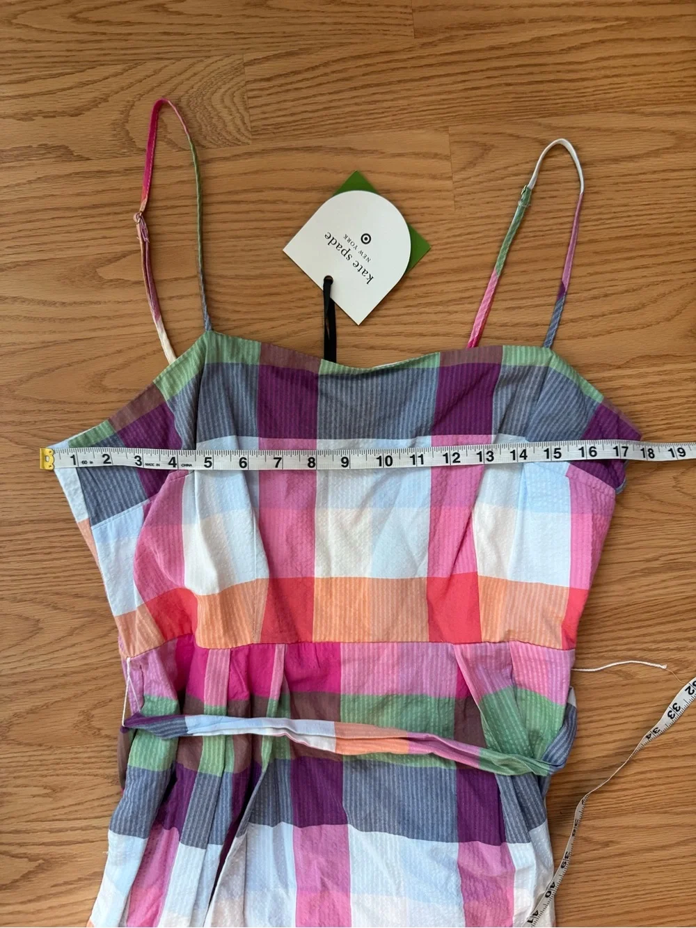 kate spade Multicolor Plaid Dress – Pink, Green, Orange, Purple, White - M